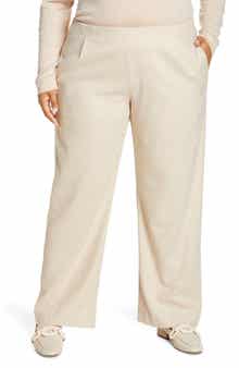 Vince Flannel Pull-On Wide Leg Pants