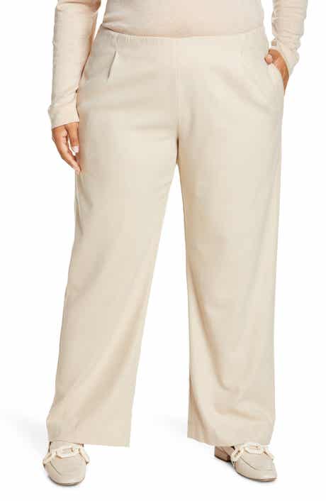 Vince Flannel Pull-On Wide Leg Pants