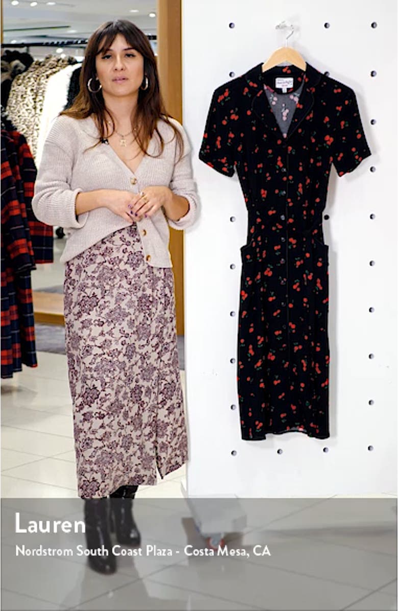 Maria Cherry Print Shirtdress, sales video thumbnail