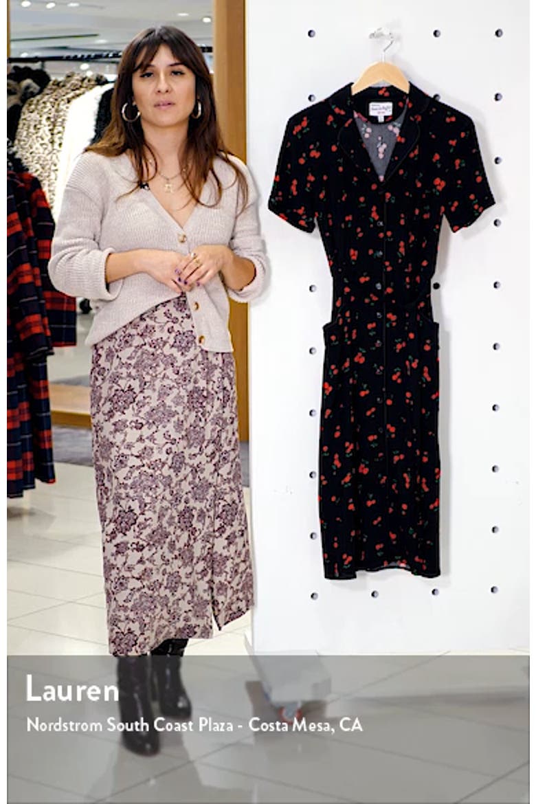 Maria Cherry Print Shirtdress video