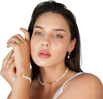 Pearl Necklace Freshwater Pearl Necklace with Baroque Freshwater Pearls