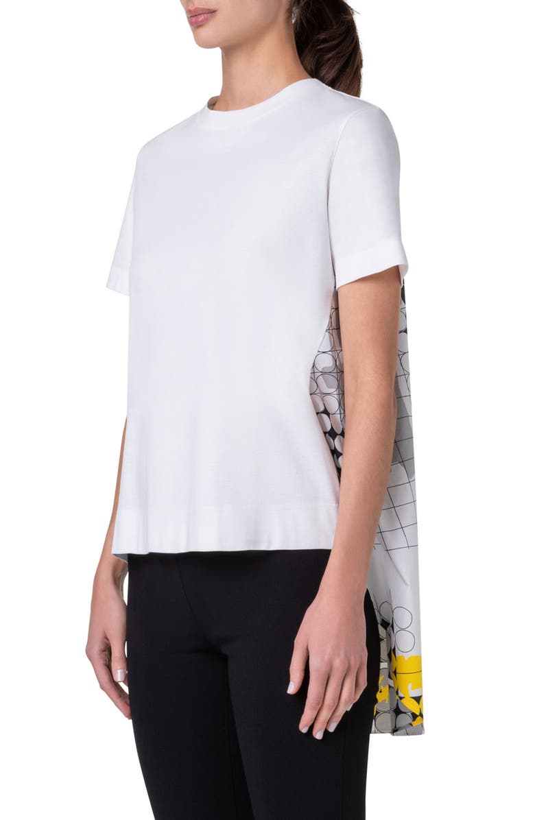 Akris punto Skyscraper High-Low Cotton T-Shirt, Alternate, color, 