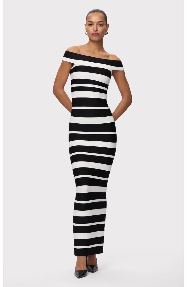 Herve Leger The Kiva Gown, Alternate, color, Black Alabaster