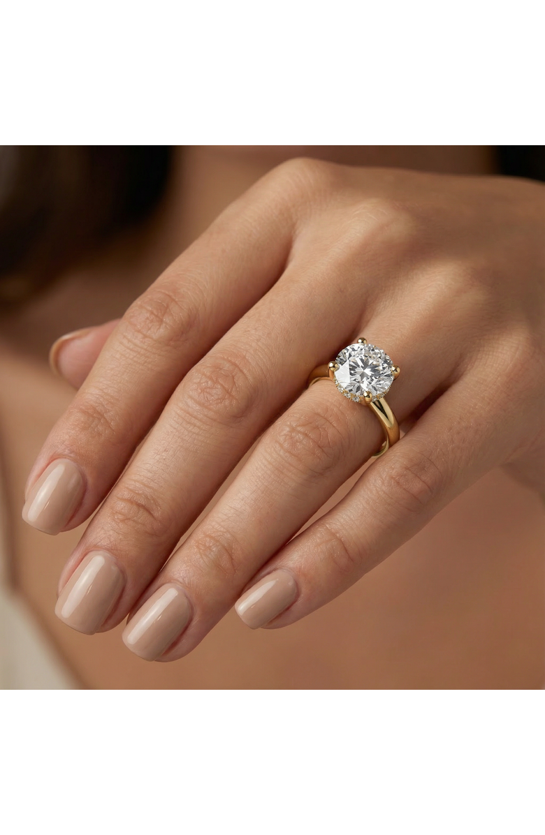 Bliss Diamond Certified 3 1/10Ct Hidden Halo Diamond Engagement Ring 14k Gold Lab Grown, Alternate, color, 14K White Gold