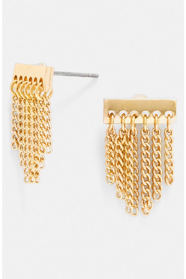 'Mini Fringe' Stud Earrings, Main, color, GOLD