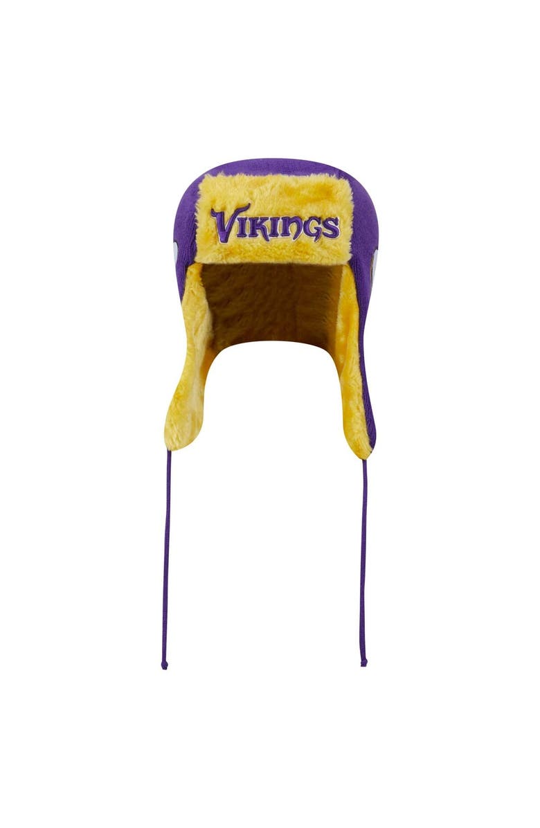 New Era Men's New Era Purple Minnesota Vikings Helmet Head Trapper Knit Hat, Alternate, color, Purple