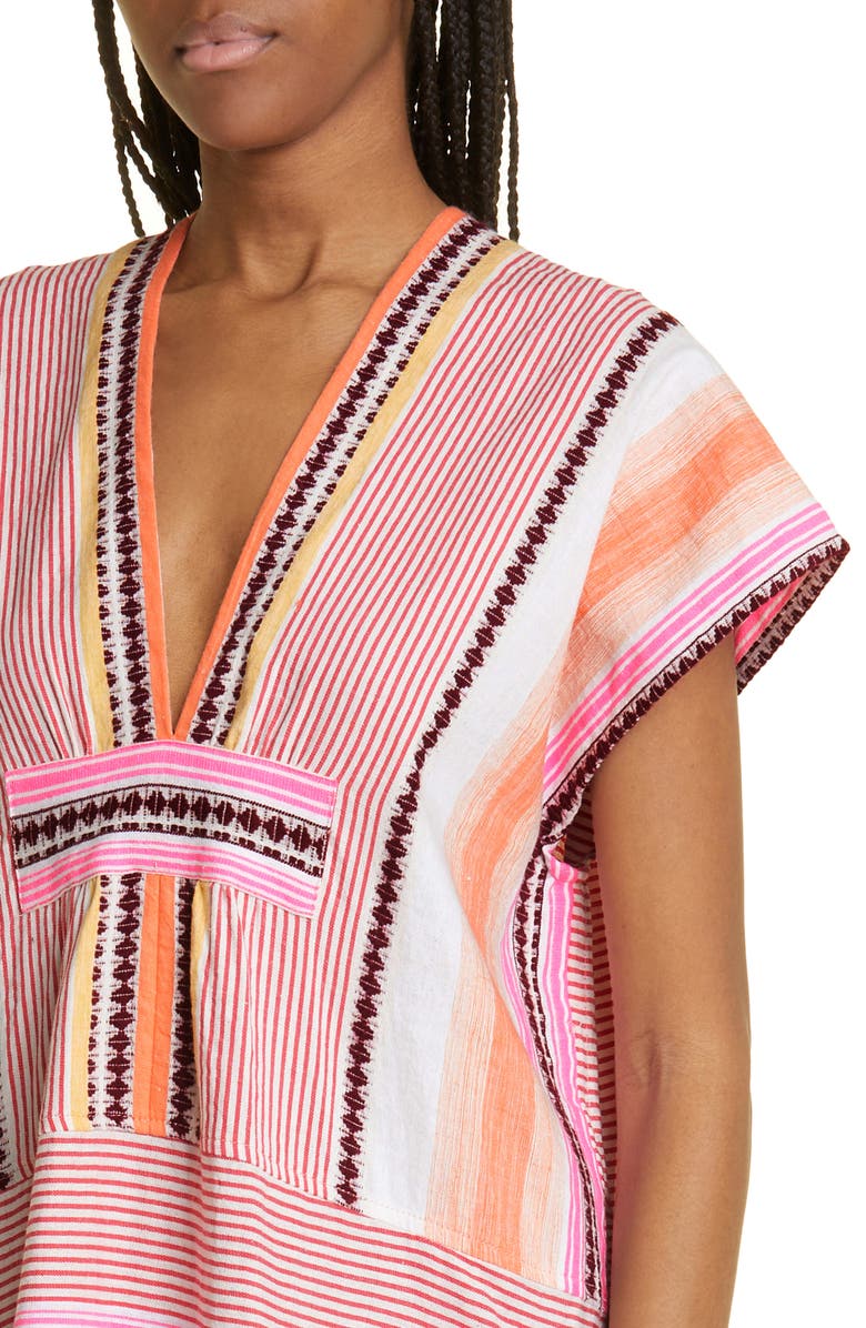 lemlem Cirq Long Cover-Up Caftan, Alternate, color, 