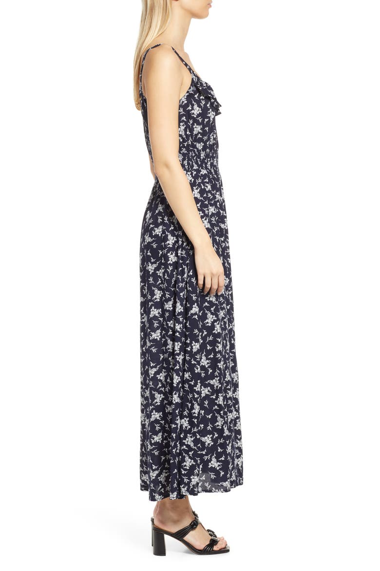 Smocked Waist Sundress, Alternate, color, BLUE BLOOMS