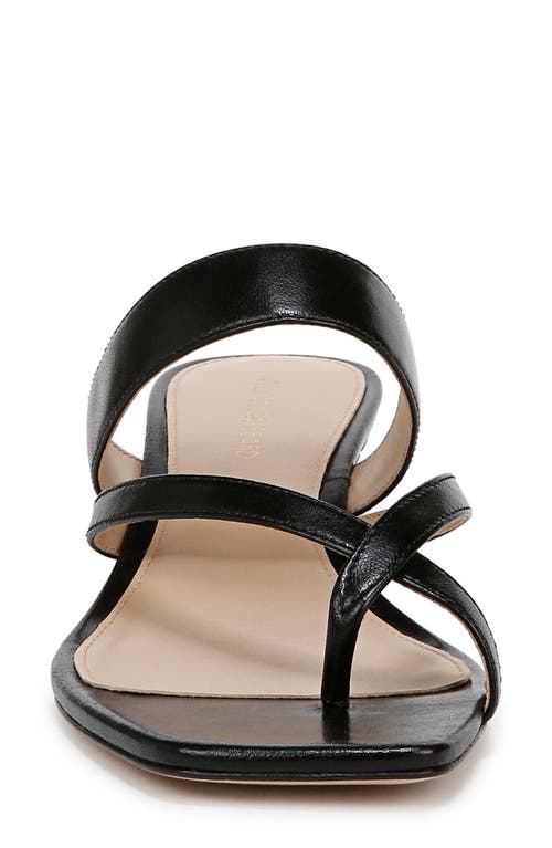 Veronica Beard Alanis Leather Crisscross Slide Sandals In Black