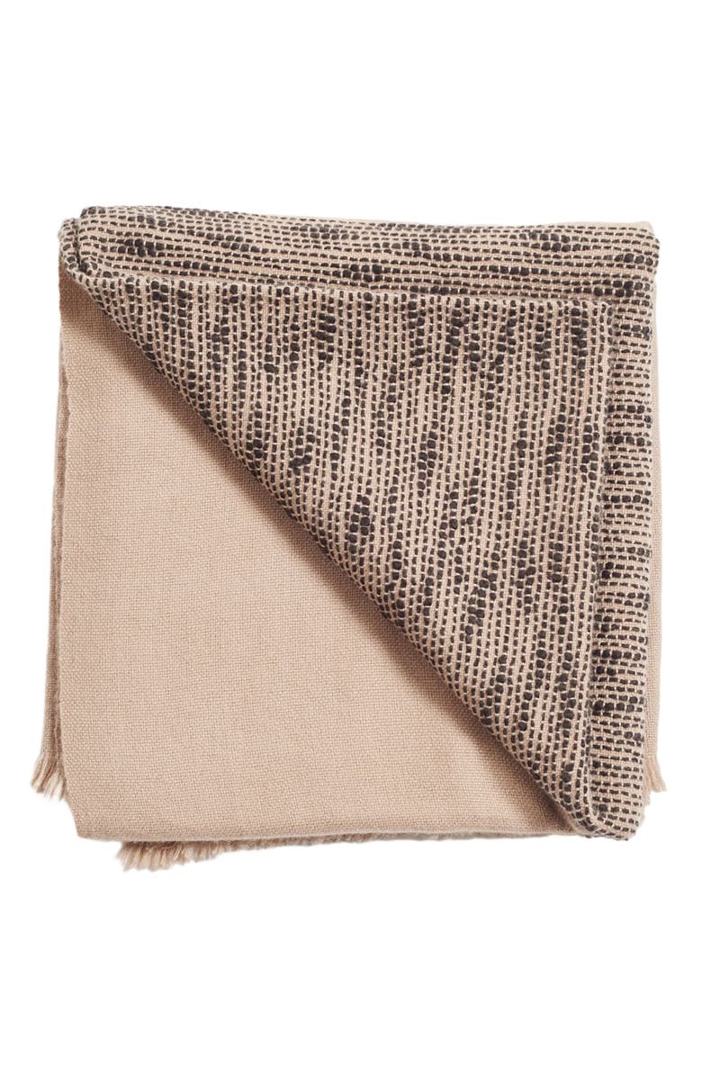 Studio Variously Flo Brown Merino Textured Handloom Throw, Alternate, color, Brown
