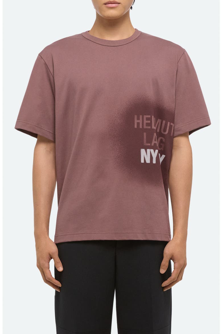 Spray Paint Logo Short Sleeve T-Shirt, Main, color, PEPPERCORN