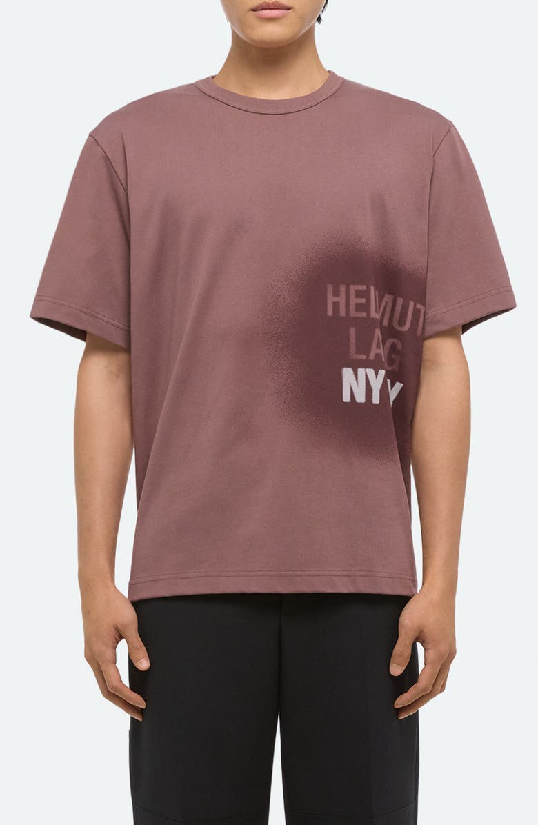 Helmut Lang Spray Paint Logo Short Sleeve T-Shirt, Main, color, Peppercorn