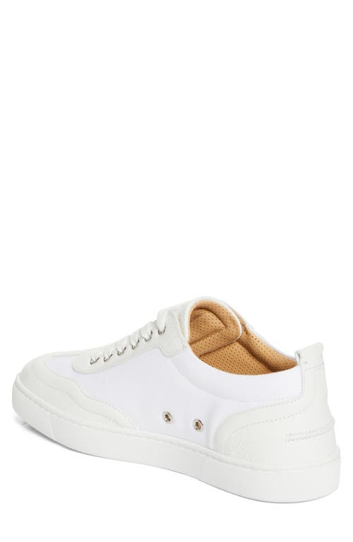 Christian Louboutin Retero Leather And Canvas Sneakers