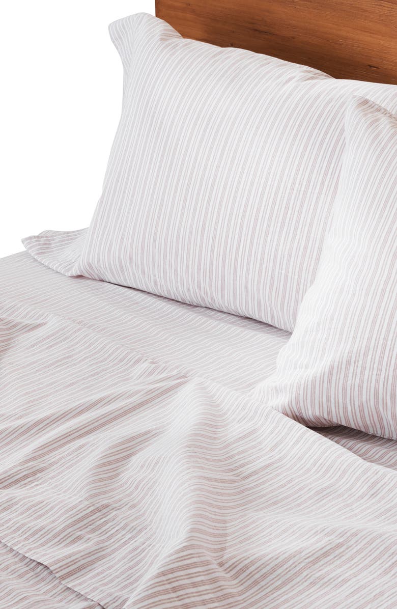 Coyuchi Crinkled Organic Cotton Percale Sheet Set, Alternate, color, 