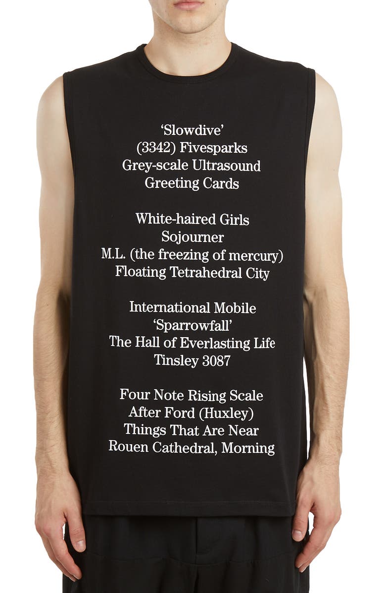 Raf Simons History of the World Grahic Cotton Tank, Main, color, 