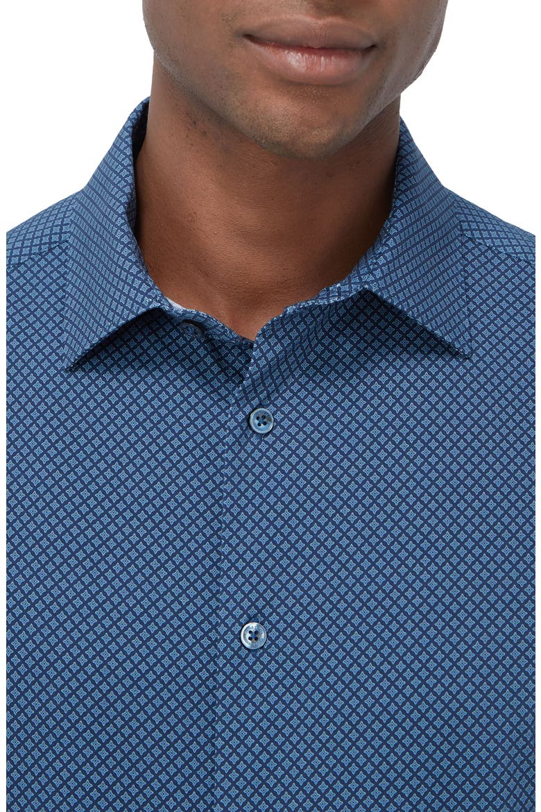 James OoohCotton® Geo Print Button-Up Shirt, Alternate, color, NAVY