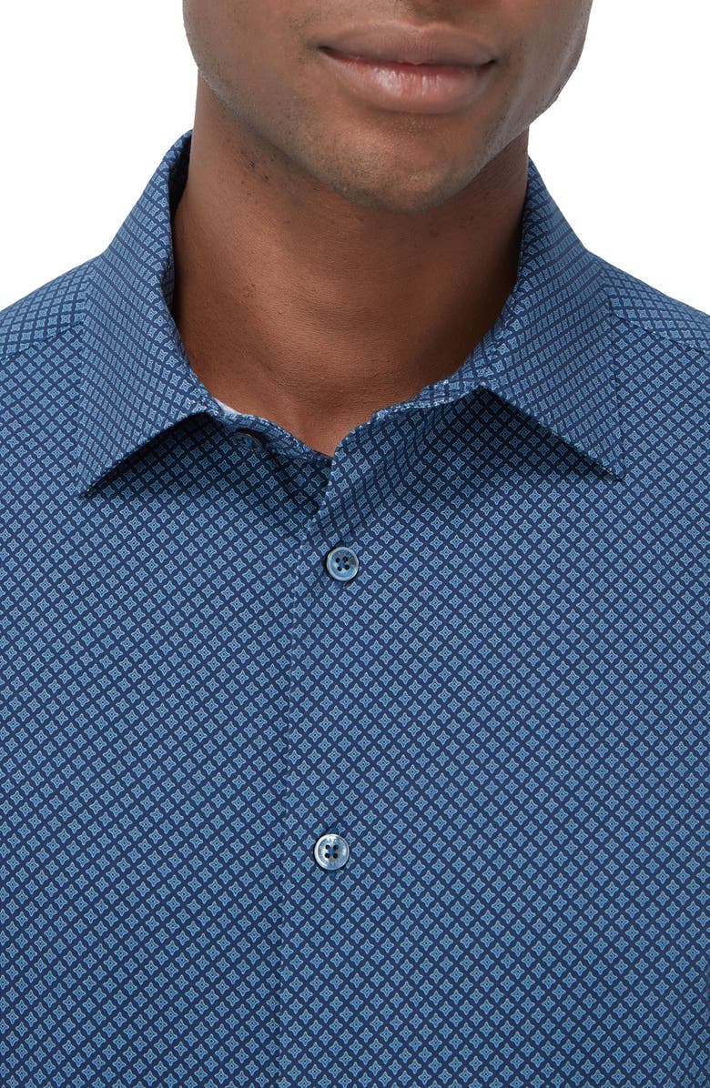 Bugatchi James OoohCotton<sup>®</sup> Geo Print Button-Up Shirt, Alternate, color,