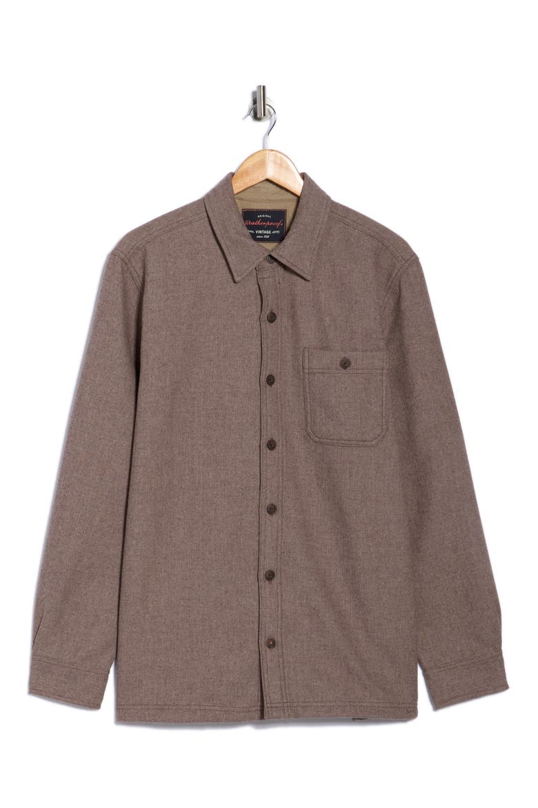Herringbone Shirt Jacket, Alternate, color, CHOCOLATE TORTE