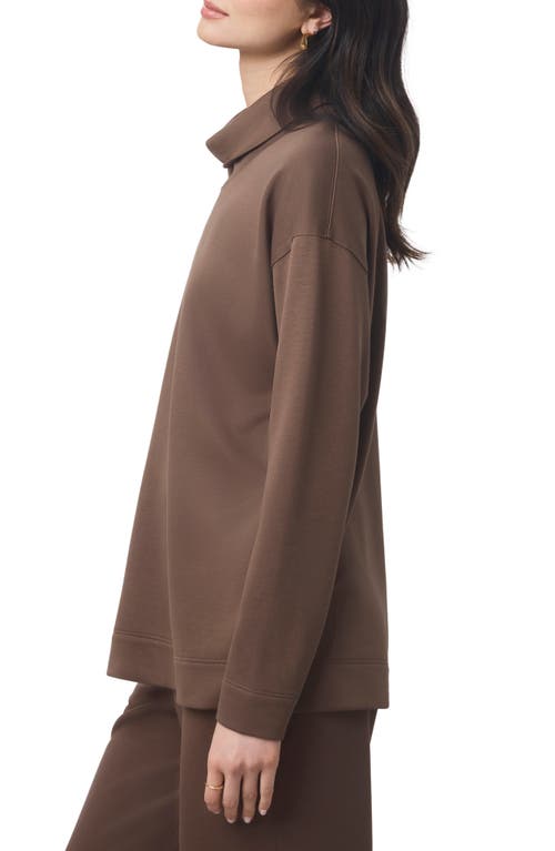 Splendid X @cellajaneblog Interlock Turtleneck Sweatshirt In Brown
