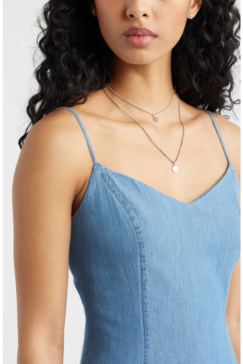 Cotton Chambray Minidress, Alternate, color, MEDIUM CHAMBRAY