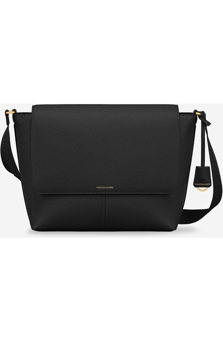 MAISON de SABRÉ Leather Flaire Messenger Bag, Main, color,