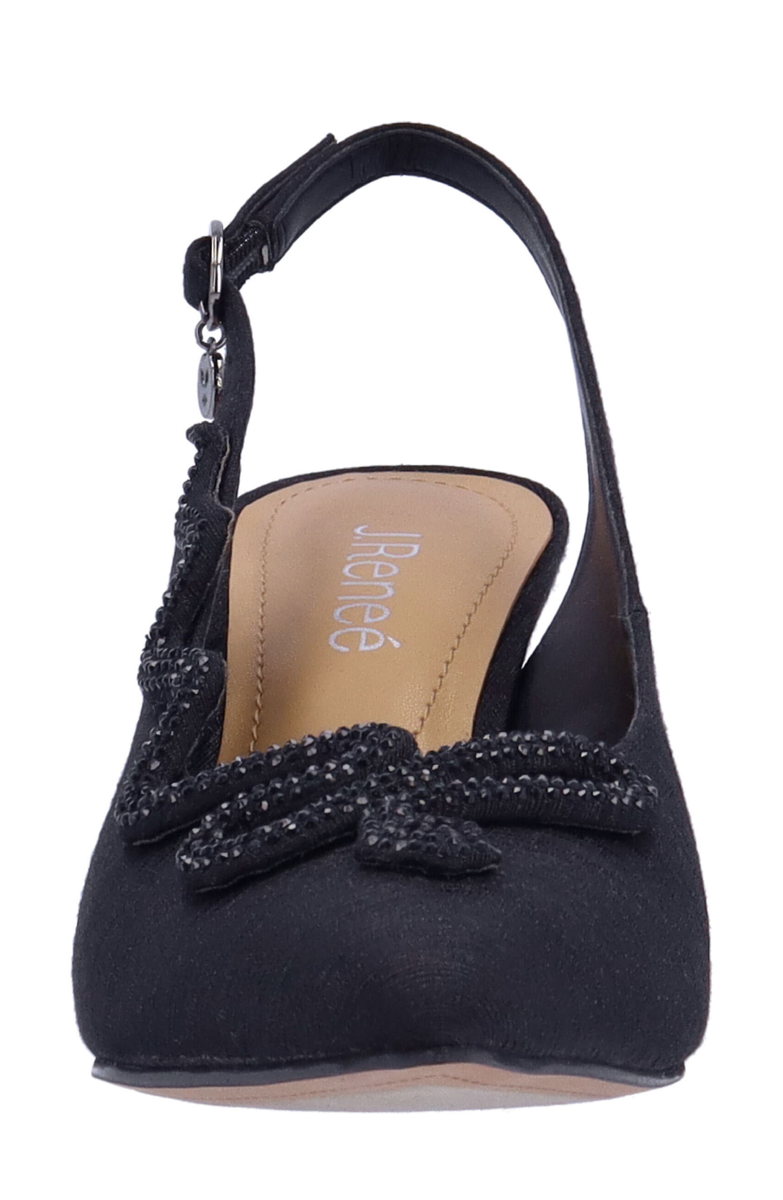 J. Reneé Fedosia Slingback Pointed Toe Pump, Alternate, color, Black