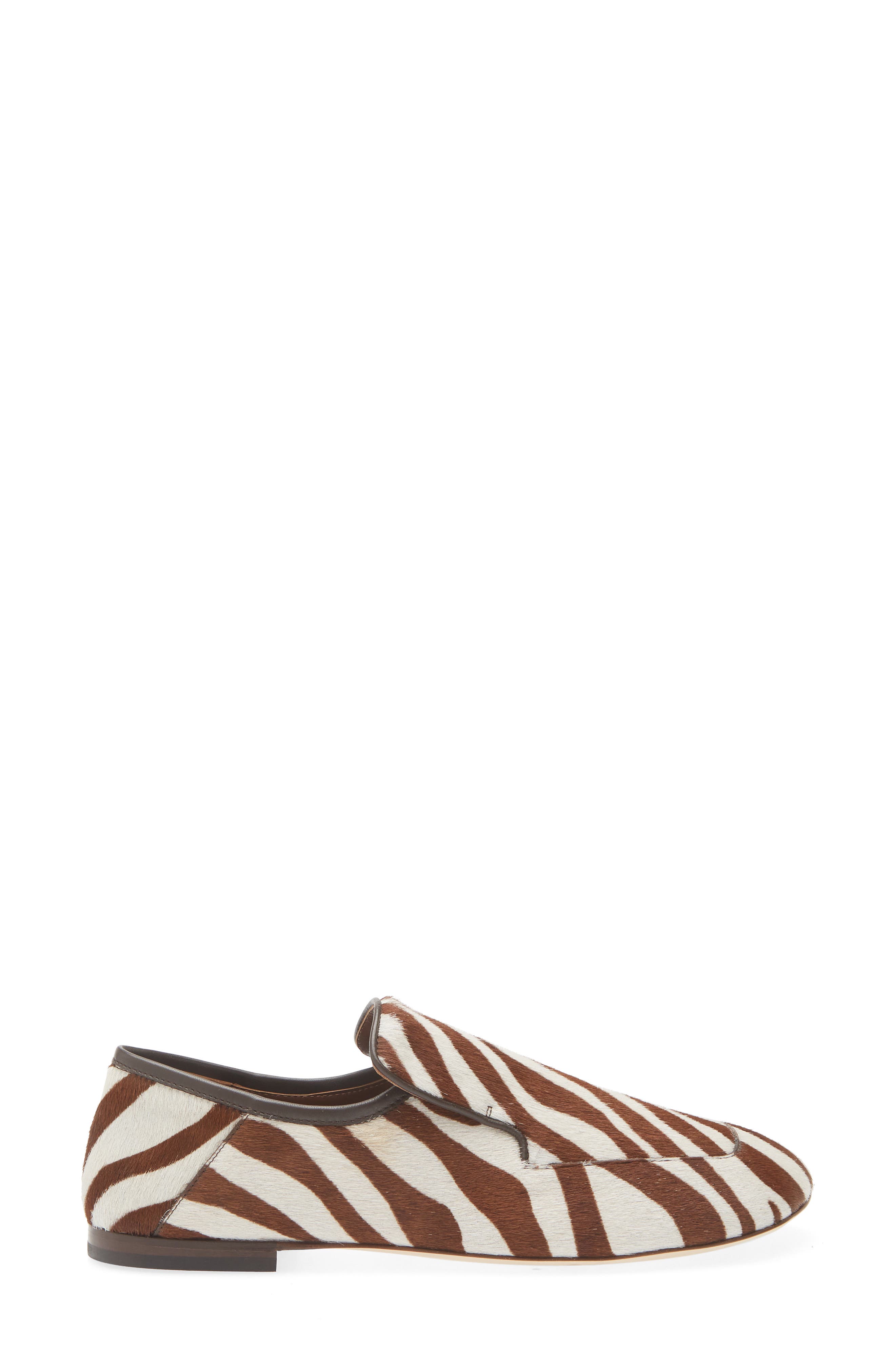 Dakar Genuine Calf Hair Loafer, Alternate, color, IVORY/ BROWN