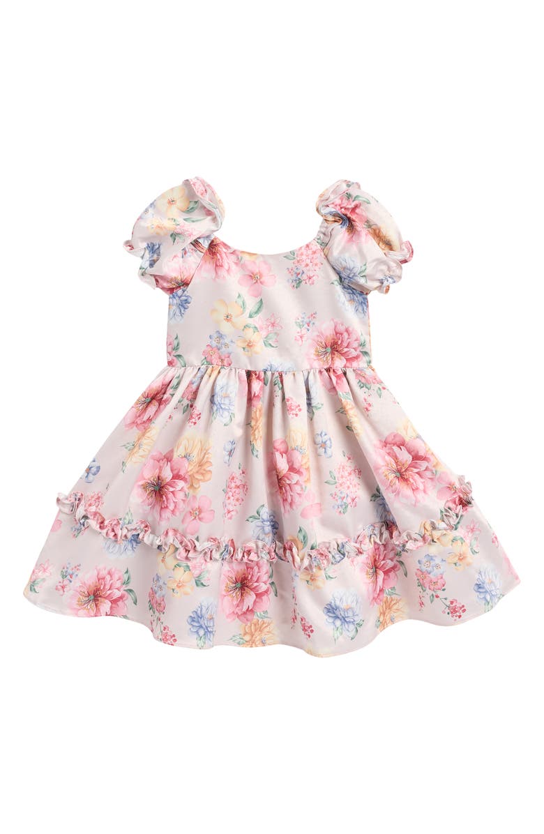 Rare Editions Kids' Puff Sleeve Dress, Main, color, Blush