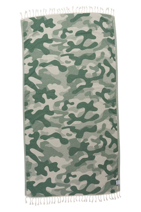 Camo Print Organic Sand Resistant Reversible Turkish Towel