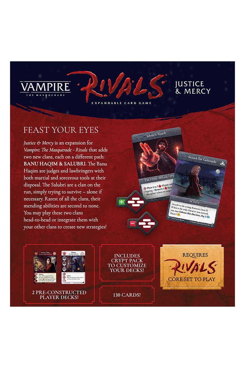 Vampire The Masquerade Rivals Expandable Card Game Justice & Mercy, Alternate, color, Multicolored
