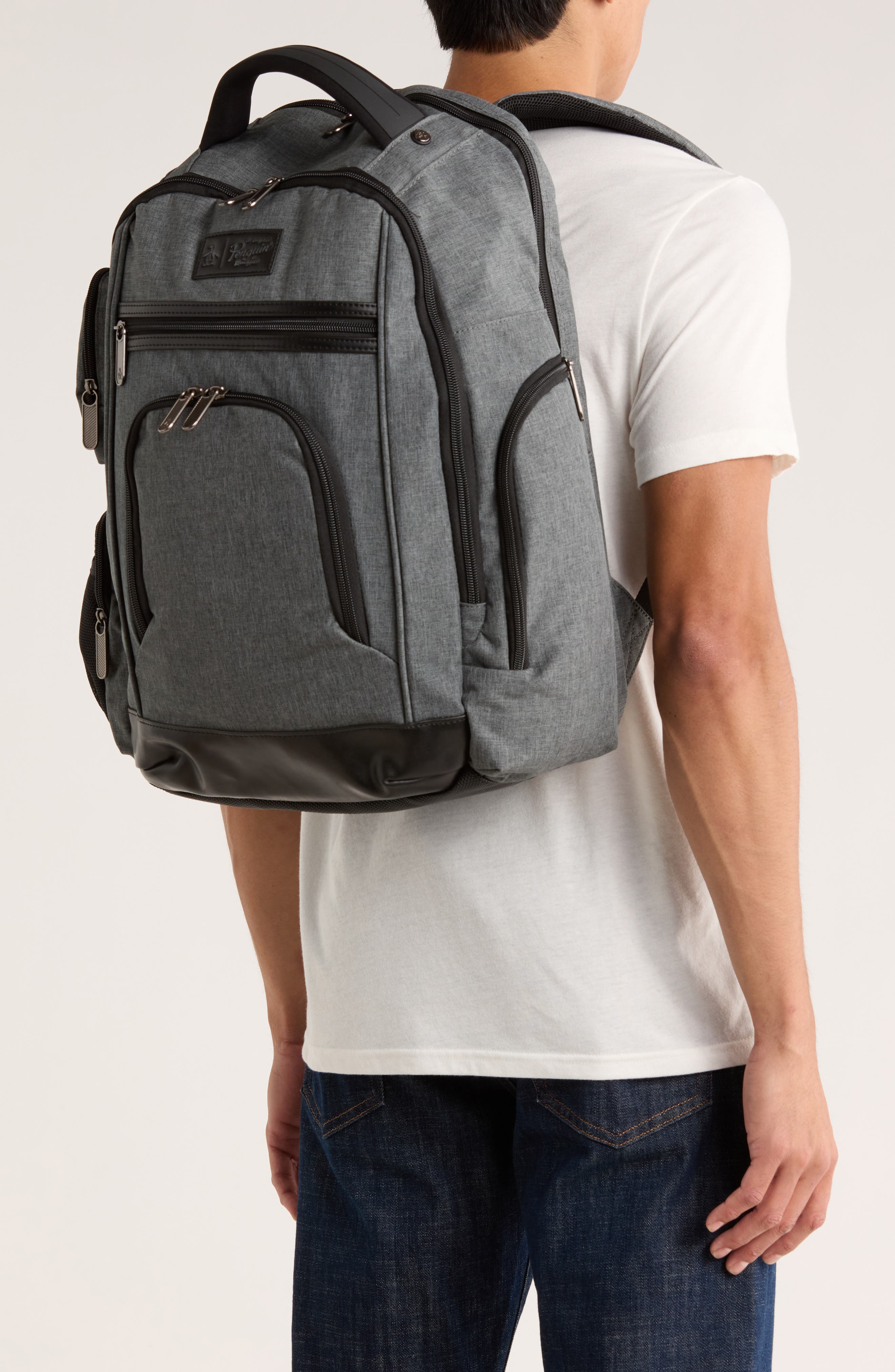 Original Penguin Fletcher Backpack, Alternate, color, Grey Xhatch