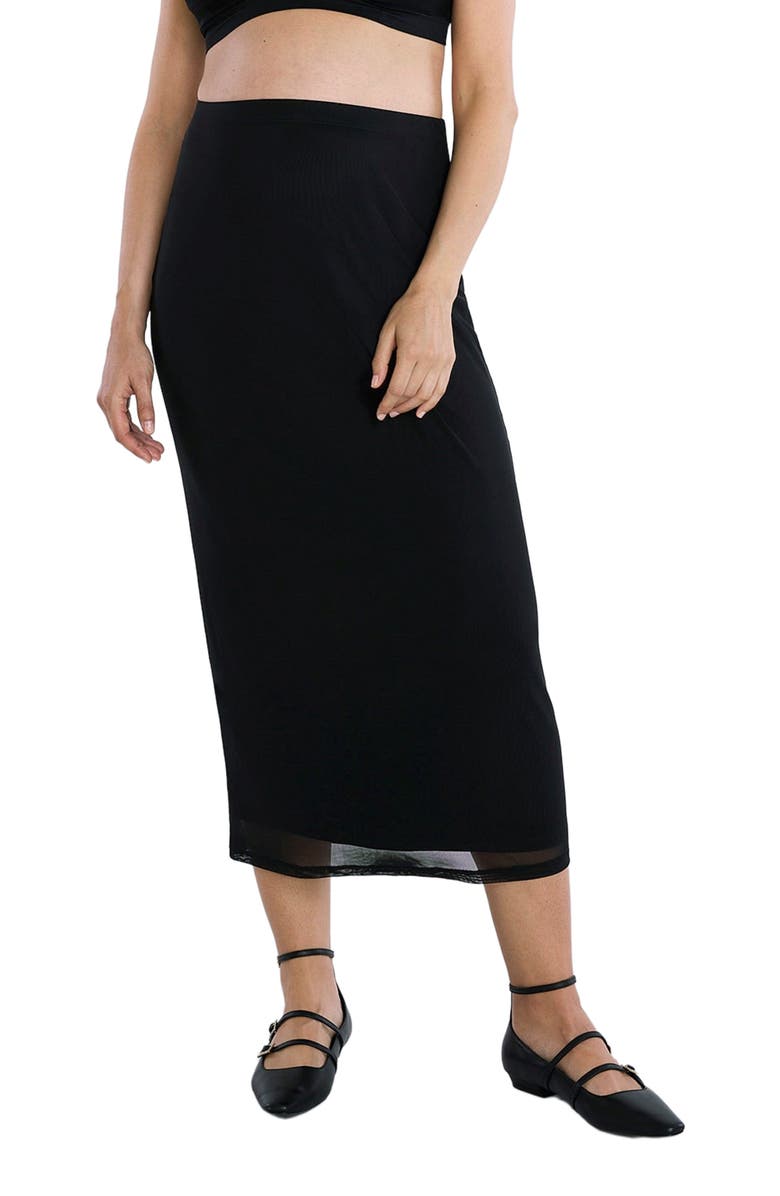 MOTHERHOOD MATERNITY Mesh Bodycon Maxi Maternity Skirt, Alternate, color, 