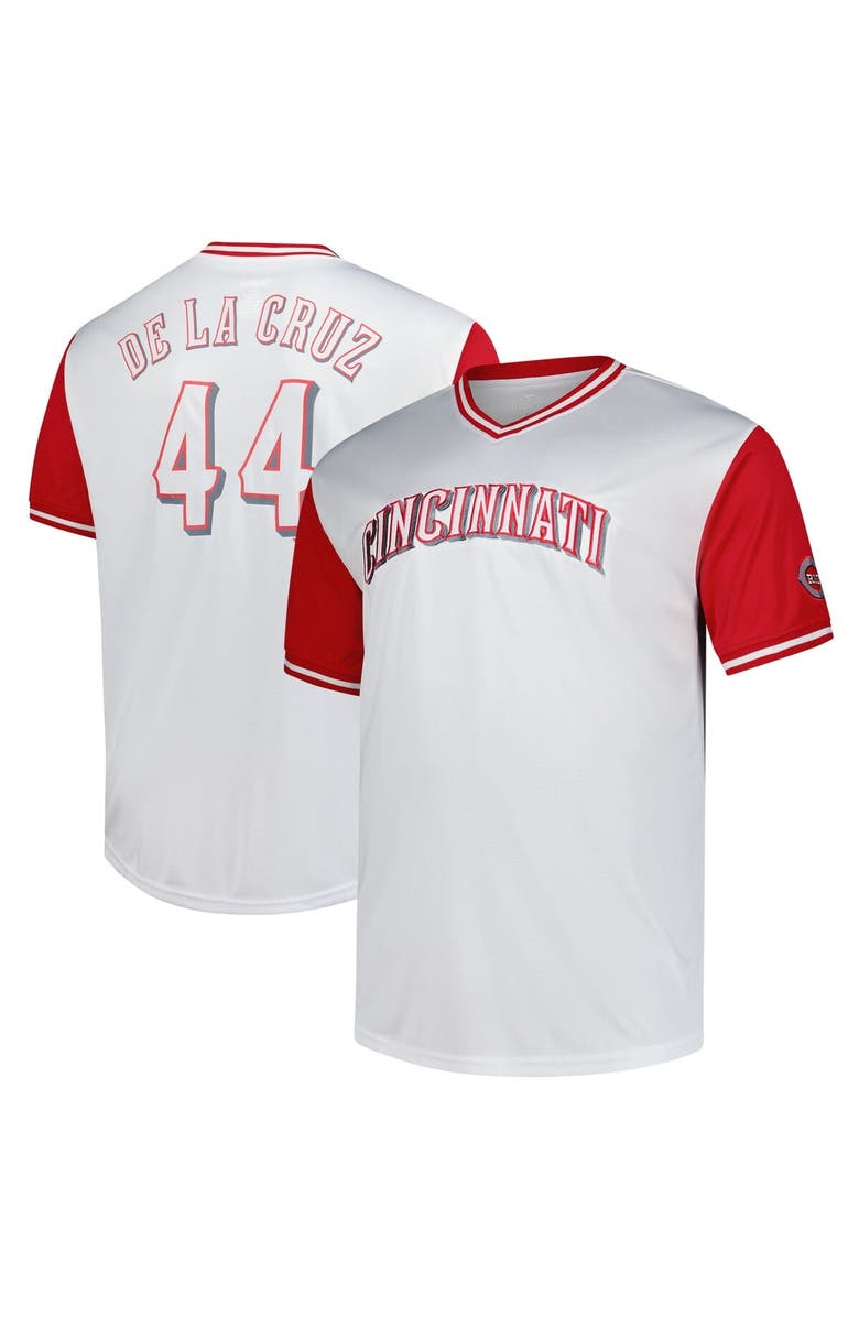 PROFILE Men's Profile Elly De La Cruz White Cincinnati Reds Big & Tall Birdeye T-Shirt, Alternate, color, White