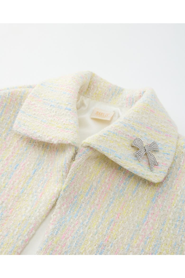 Lilliana Tweed Cape, Alternate, color, Creme