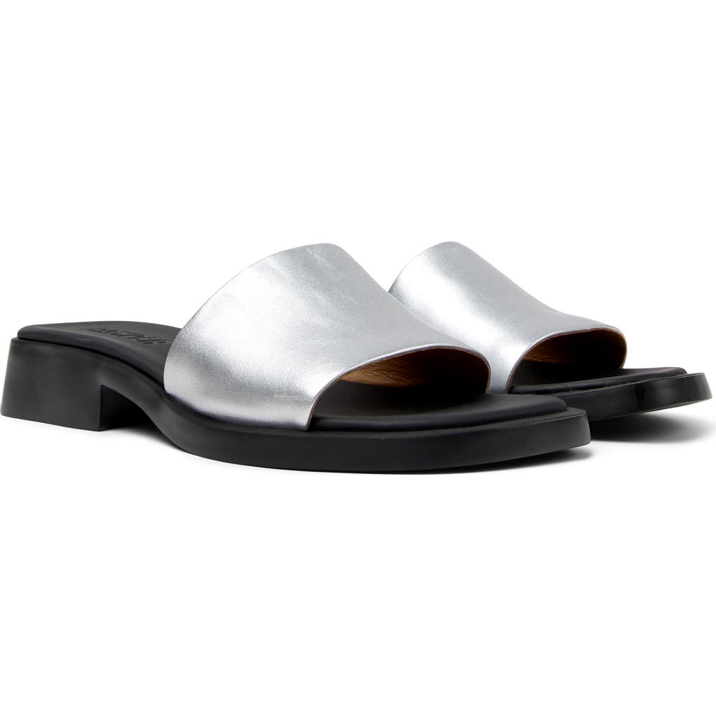 Camper Dana Slide Sandal In Medium Gray