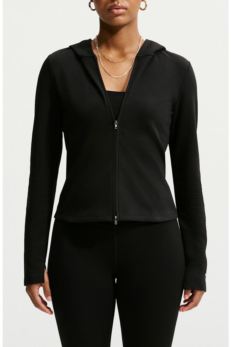 Full Zip Hoodie, Main, color, BLACK/ BLACK/ WHITE