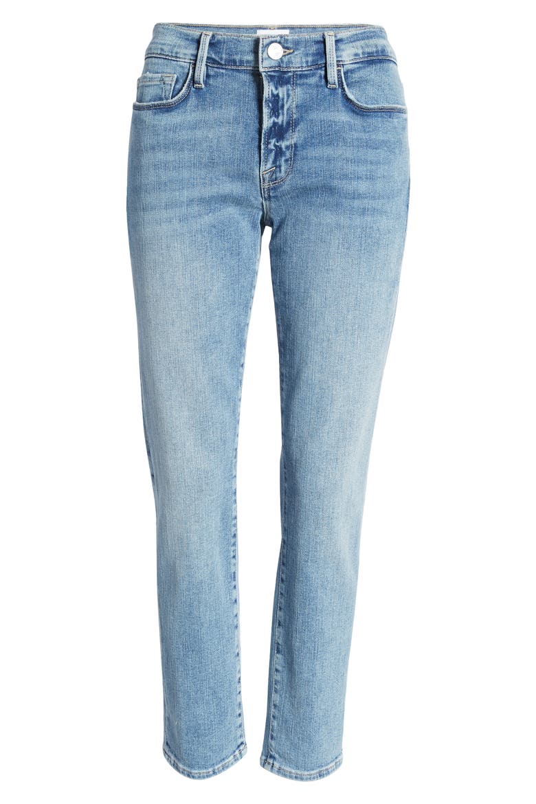 Le Garcon Ankle Slim Boyfriend Jeans, Alternate, color, JADITE