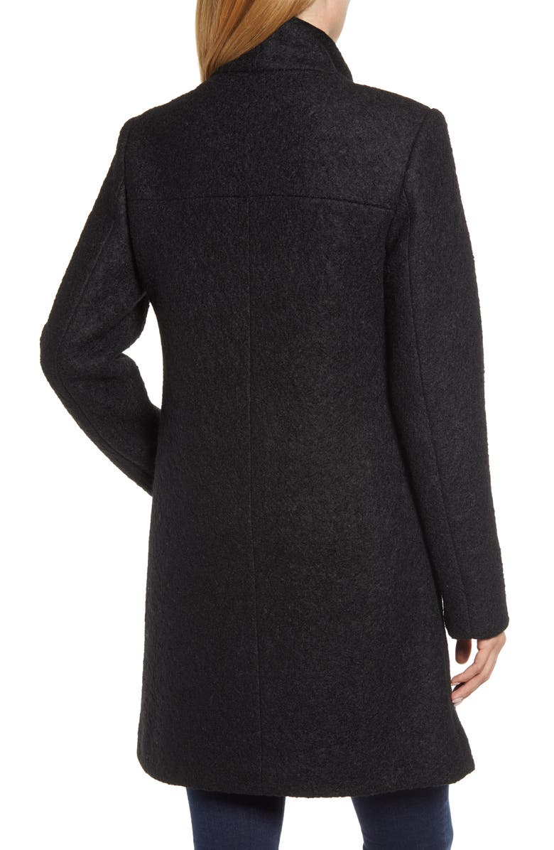 Kenneth Cole New York Wool Blend Bouclé Coat, Alternate, color,