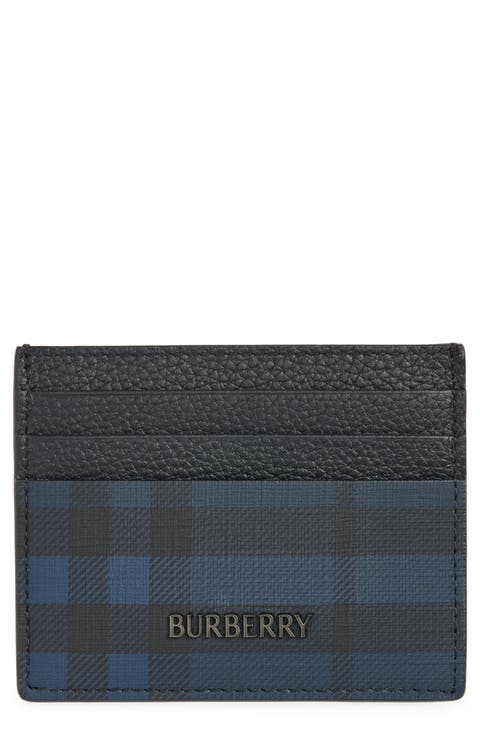 Sandon Check Leather Card Case