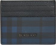 Burberry Sandon Check Leather Card Case