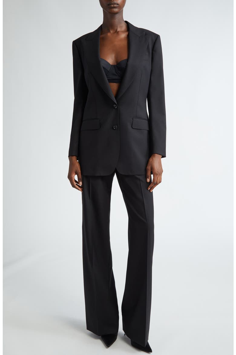 Wool Blazer, Alternate, color, NERO