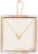 Leith Cubic Zirconia Initial Pendant Necklace