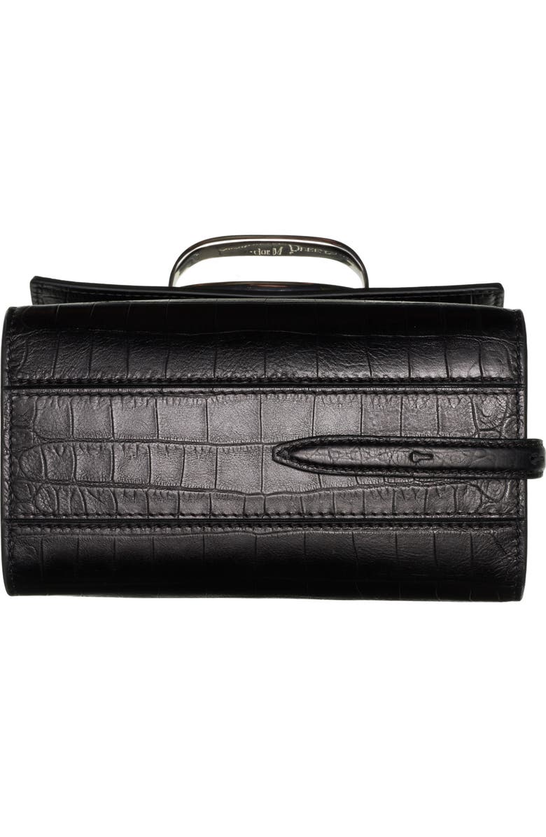 McQueen Alexander McQueen The Story Croc Embossed Calfskin Leather Bag, Alternate, color,