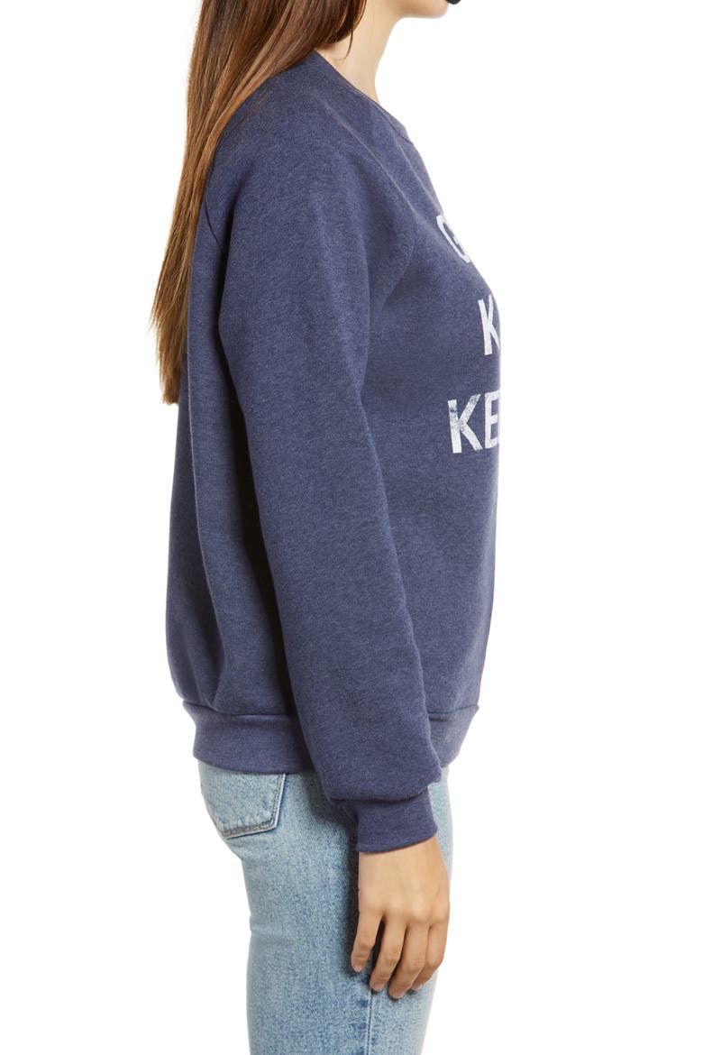 Gotta Keep On Graphic Sweatshirt, Alternate, color, HEATHER NOVA NAVY