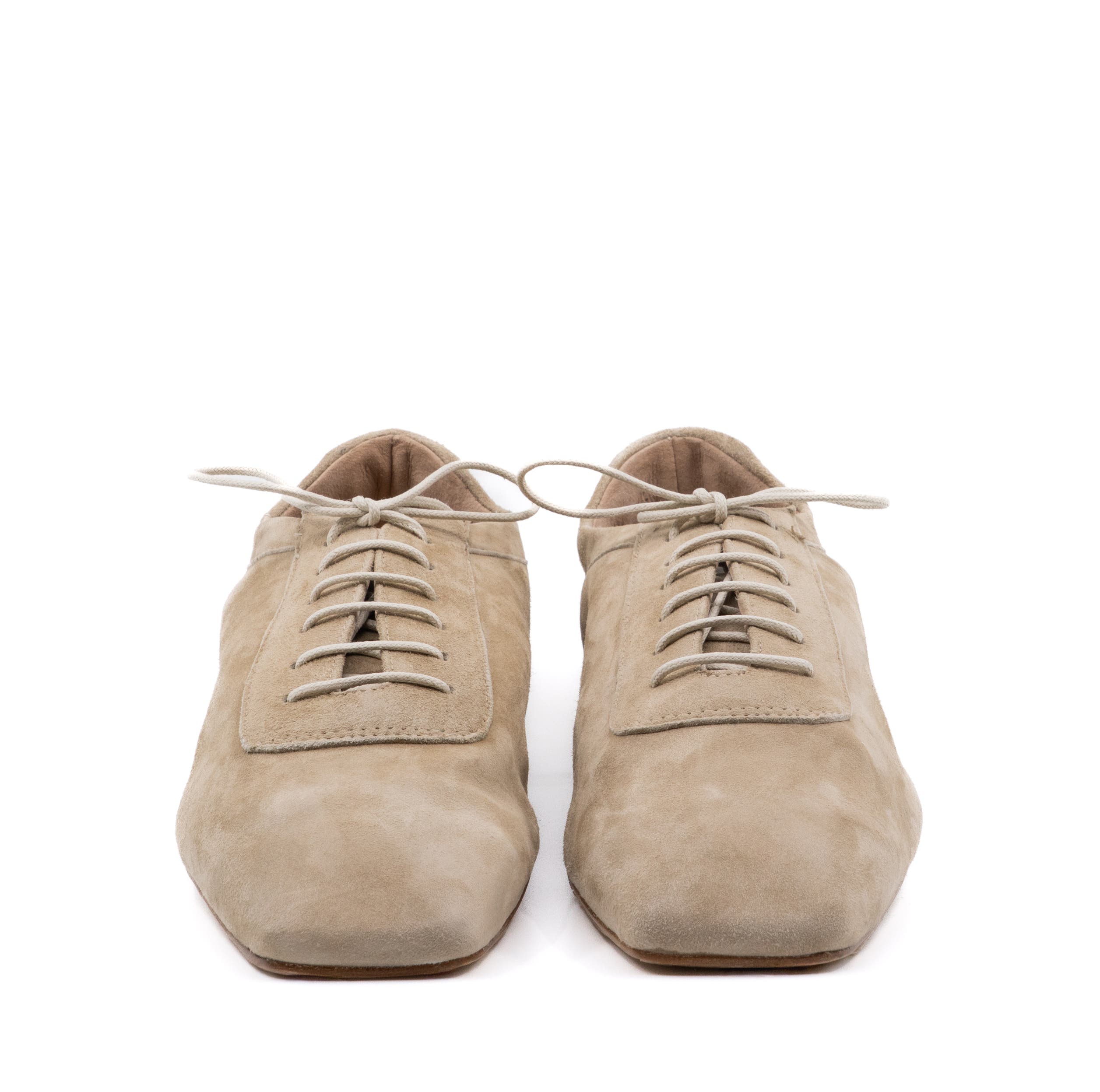 Andrea Gomez Antonia Suede Oxford, Alternate, color, Beige