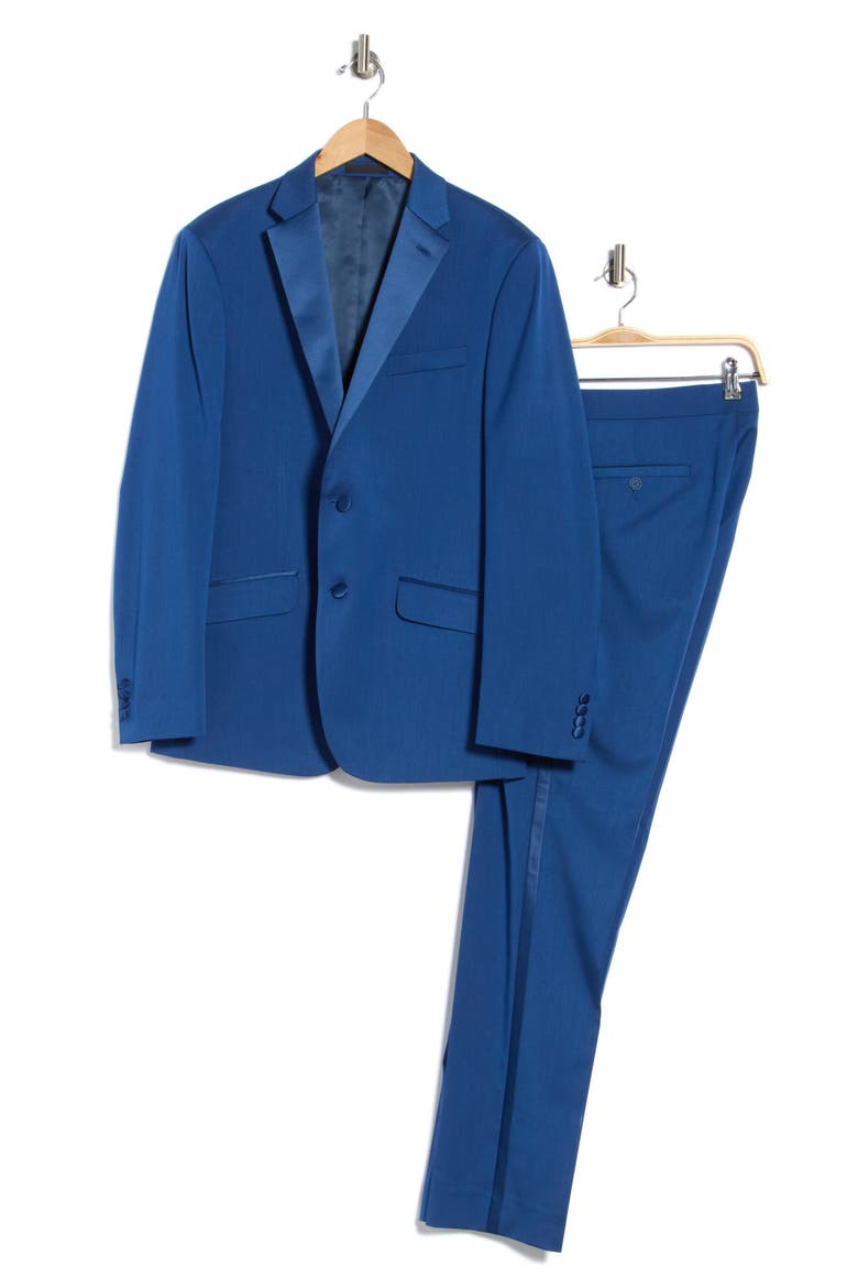 SINGLE BREASTED 2BTN FRONT FLA, Main, color, BLUE