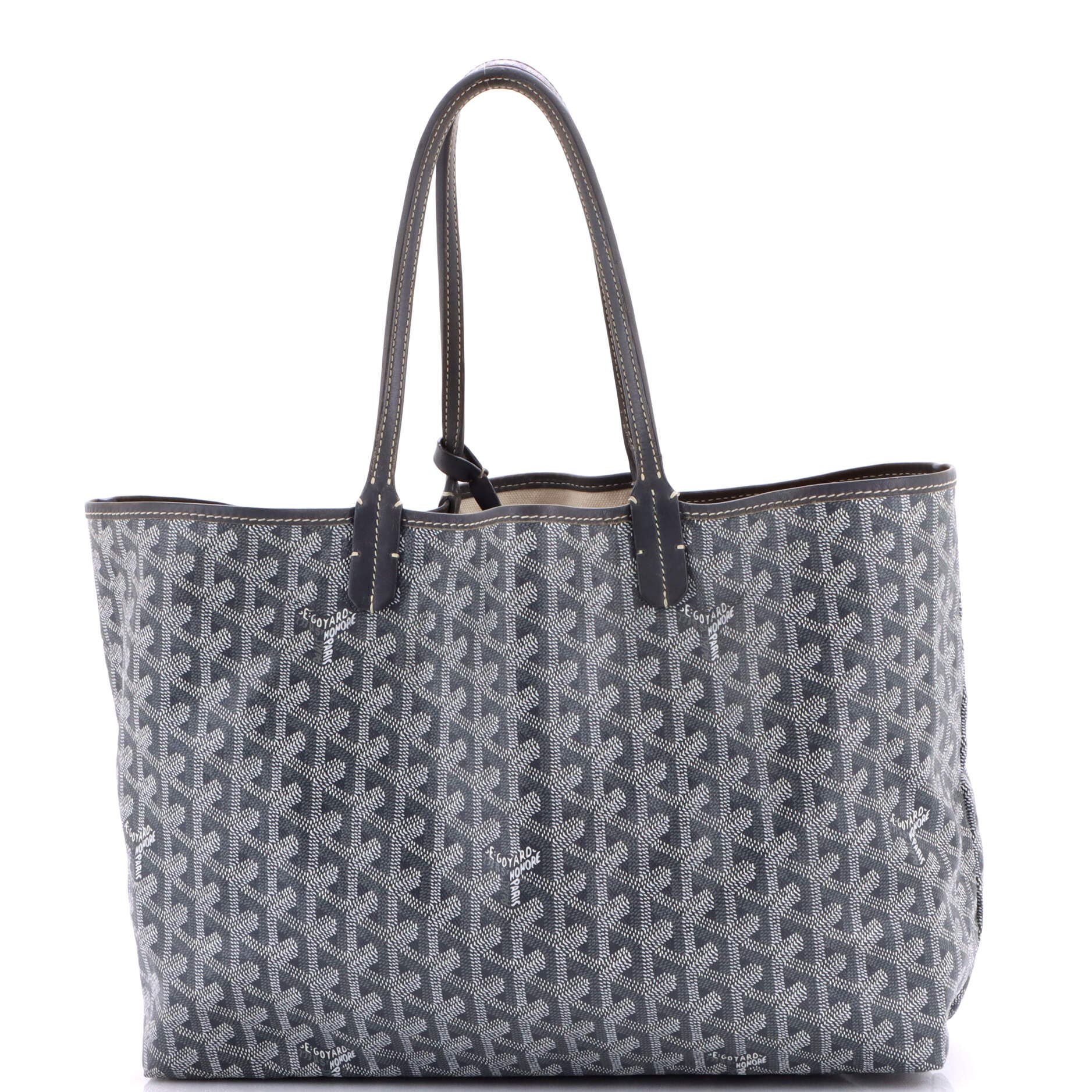 Pre-Owned Goyard Saint Louis Tote Coated Canvas PM, Main, color, Gray
