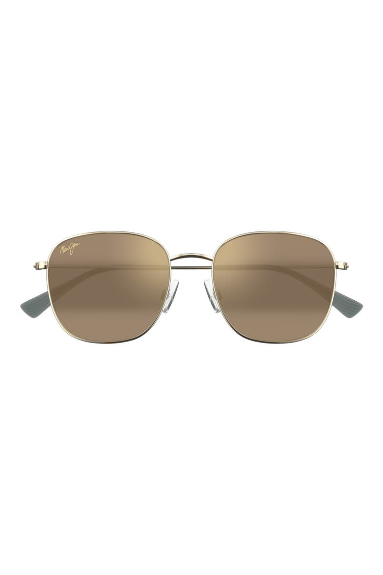 Olali AF 55mm Polarized Square Sunglasses, Main, color, GOLD/ BRONZE