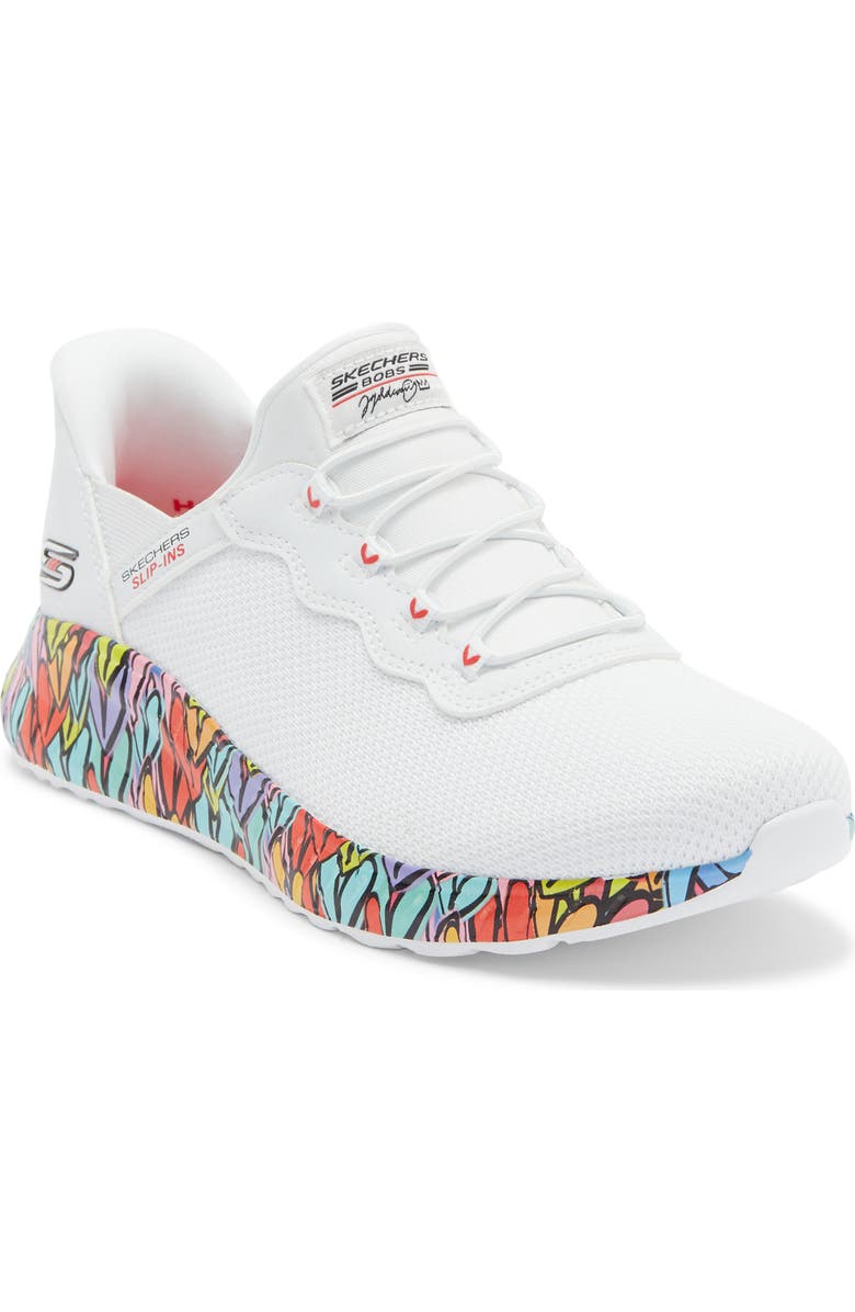 SKECHERS Slip-ins<sup>®</sup> BOBS<sup>®</sup> Slip-On Sneaker, Main, color, White