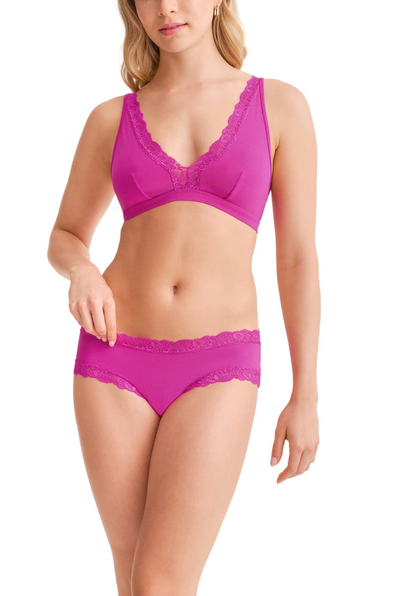 Lace Trim Bralette, Alternate, color, PASSION FRUIT